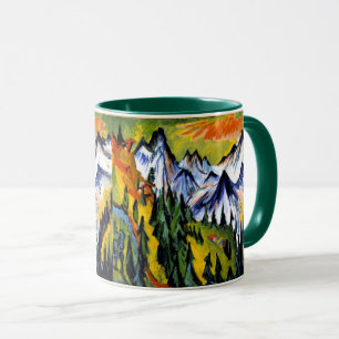 Taza Ernst Kirchner - Berggipfel, pintura famosa,