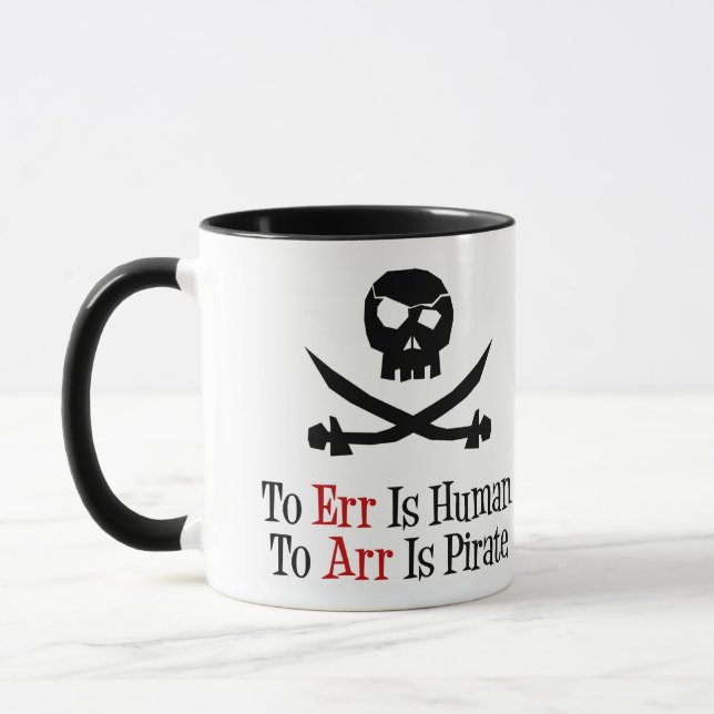 Taza Errar es humano... Arr es pirata (Izquierda)