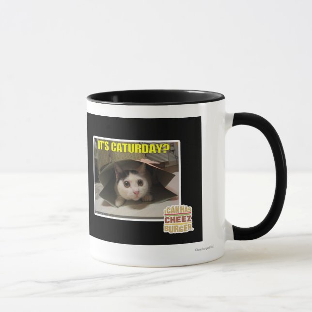 Taza ¿Es Caturday? (Derecha)