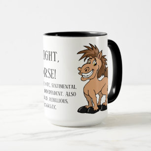 Taza Es cierto, soy un caballo