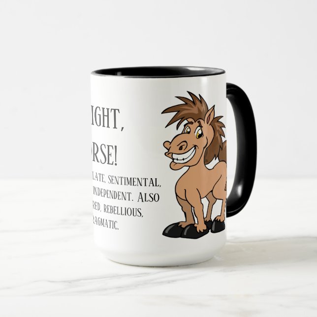 Taza Es cierto, soy un caballo (Anverso derecho)
