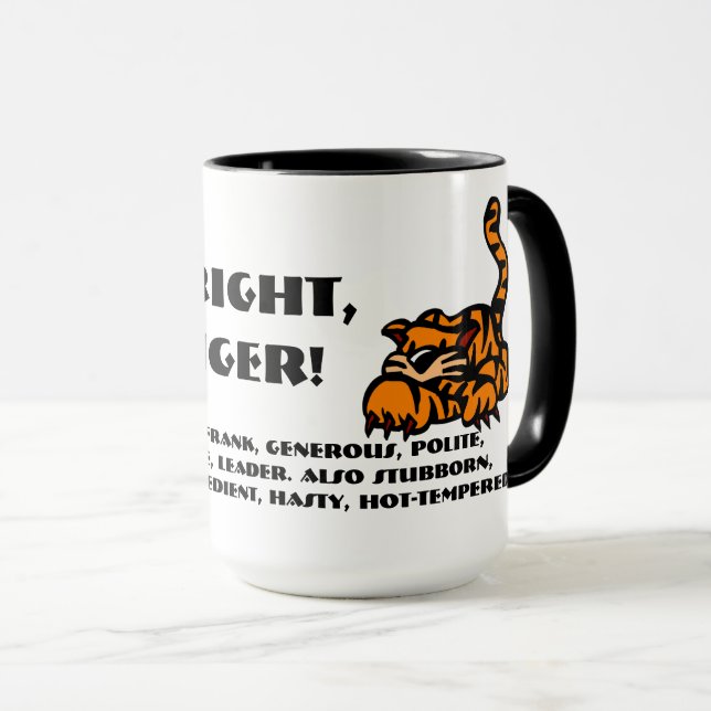 Taza Es cierto, soy un tigre. (Anverso derecho)
