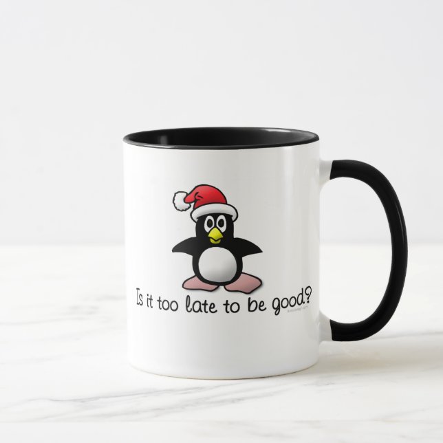 Taza ¿Es demasiado atrasado ser bueno? Pingüino del (Derecha)