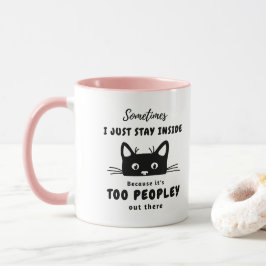 Taza Es demasiado peopley Cat Mug