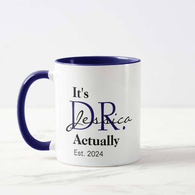 Taza Es el Dr. [Nombre personalizado] Est. Año (Izquierda)