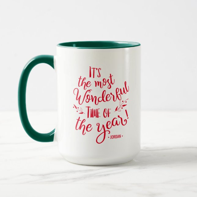 Taza Es el momento más maravilloso del año Navidades (Izquierda)