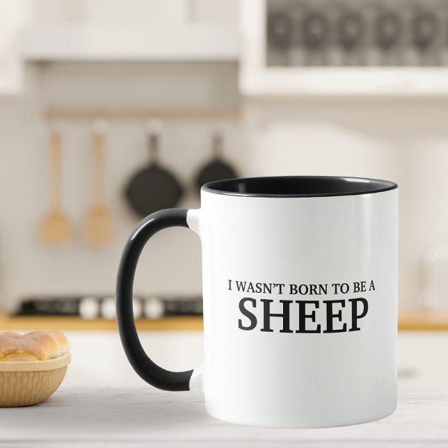 Taza Es gracioso que no nací una oveja (Subido por el creador)
