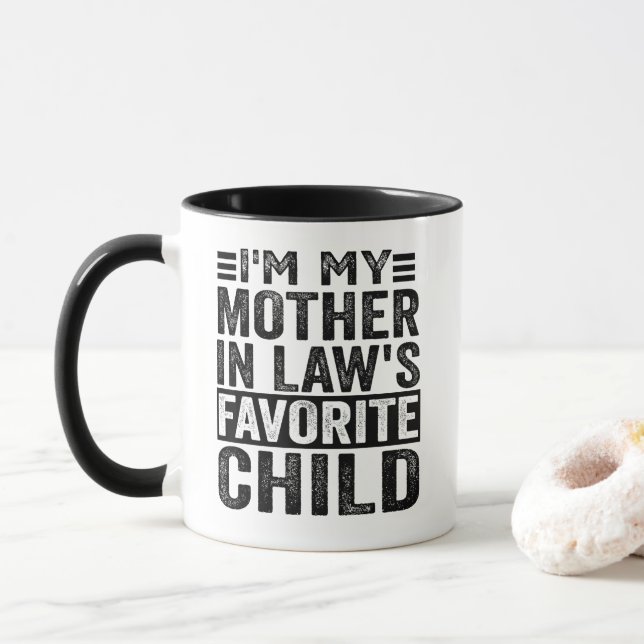 Taza Es gracioso que sea mi madre en el hijo favorito d (Con donut)