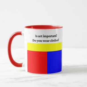 Taza ¿Es importante el arte? Divertida cita de artista