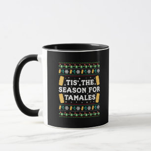 Taza Es la temporada de tamales divertida Navidad mexic