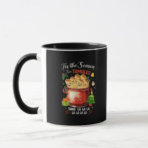 Taza Es la temporada para tamales Navidad comida mexica