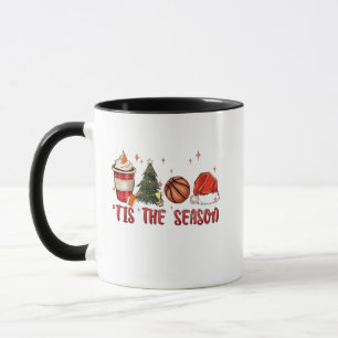 Taza Es la Temporada Xmas Navidad Baloncesto 