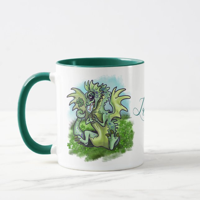 Taza " es Lucky lil' dragon shamrock (Izquierda)
