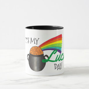 Taza Es mi día de suerte el arcoiris irlandés Shamrock