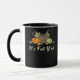 Taza Es Otoño Y’all Feliz Otoño Leopardo