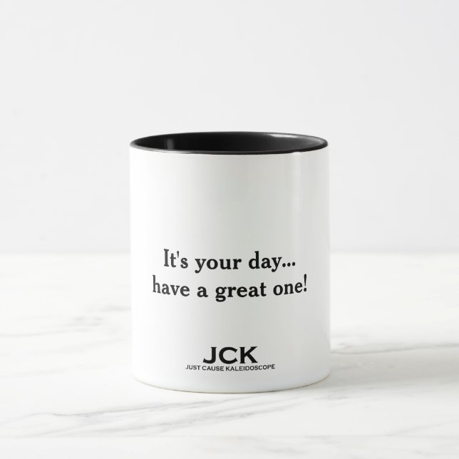 Taza Es tu cita del día con texto negro (Centro)
