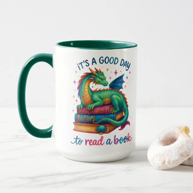 Taza Es un buen día para leer un libro (Con donut)