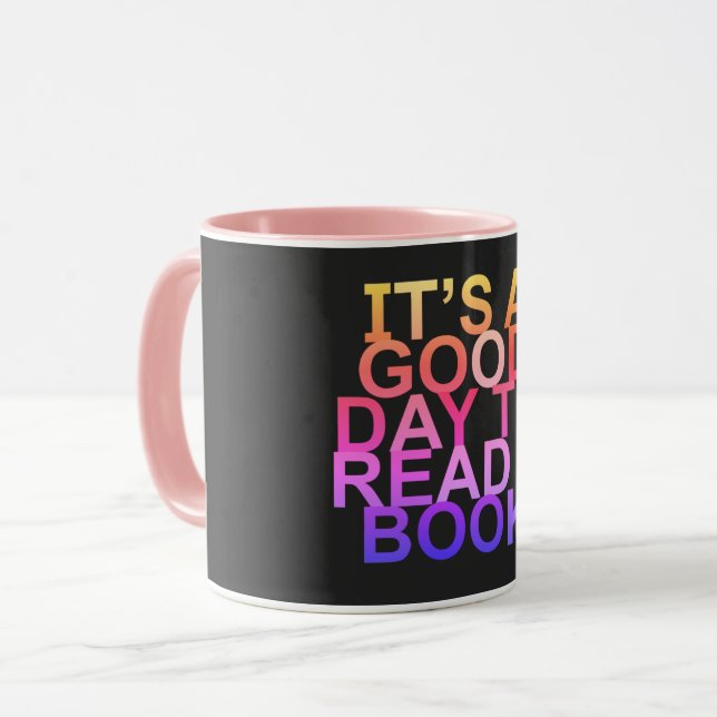 Taza es un buen día para leer un libro mug (Anverso izquierdo)