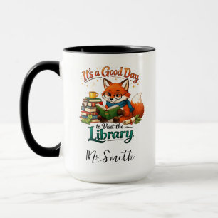 Taza Es un Buen Día para Visitar la Biblioteca Person