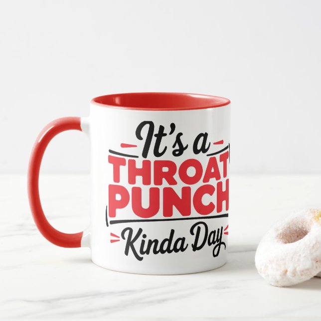 Taza Es Un Día De Puñetazo En La Garganta (Con donut)