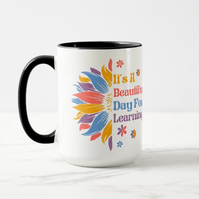 Taza Es un día hermoso para aprender (Izquierda)