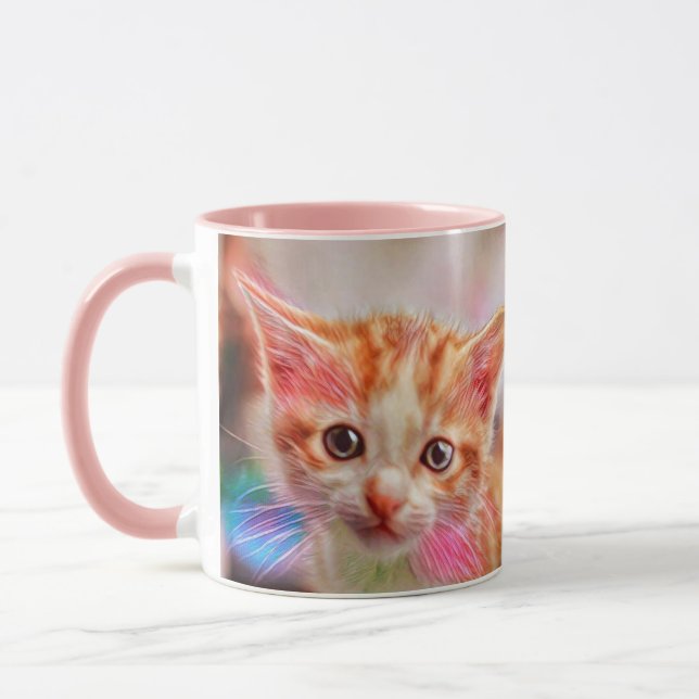 Taza Esbozo de gato de ginger de cara de gato (Izquierda)