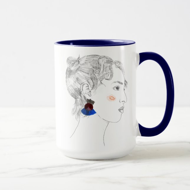 Taza Esbozo de Glance - Retrato (Derecha)
