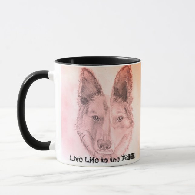 Taza Esbozo de perro (Izquierda)