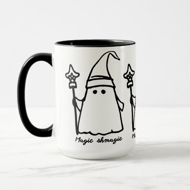 Taza Esbozo mágico del dibujo del fantasma del asistent (Izquierda)