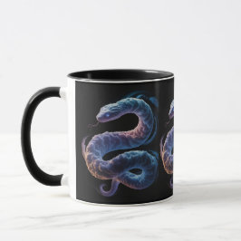 Taza Esbozo místico de serpiente en la nube