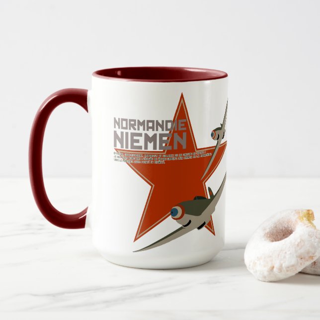 Taza Escadron de Chasse 2/30 Normandía-Niemen (Con donut)