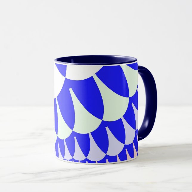 Taza Escalas azul y blanco (Anverso derecho)