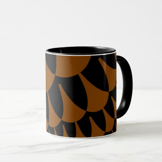 Taza Escalas marrón y negra (Anverso derecho)