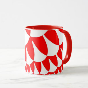 Taza Escalas Rojas y Blancas