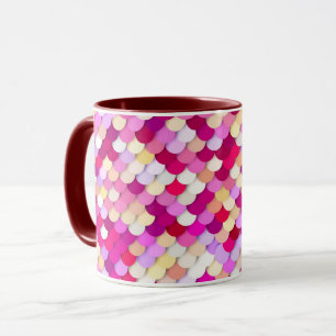 Taza "Escamas de Dragón" - magenta, rosa y dorado