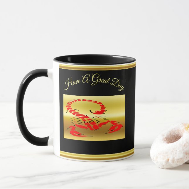 Taza Escándalo venenoso rojo: insecto muy venenoso (Con donut)
