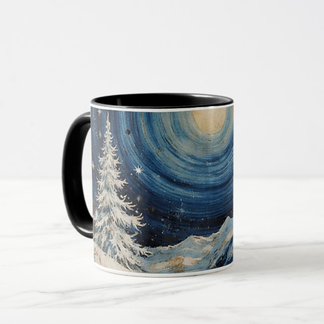 Taza Escape de Navidad de Invierno Vintage (Anverso izquierdo)