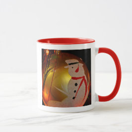 Taza Escarcha de ornamento navideño de Snowman
