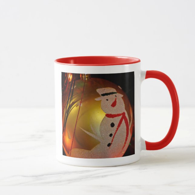 Taza Escarcha de ornamento navideño de Snowman (Derecha)