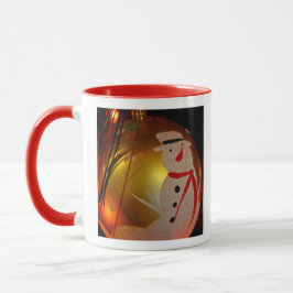 Taza Escarcha de ornamento navideño de Snowman