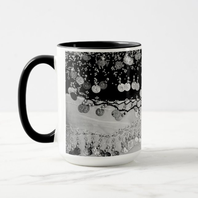 Taza Escarcha gitana clásica negra y plateada         (Izquierda)