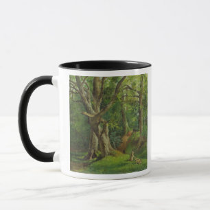 Taza Escena con los conejos, 1862 del arbolado (aceite