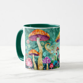 Taza Escena de bosque caprichosa