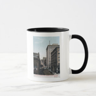 Taza Escena de Cherry Street con Alaska Bldg