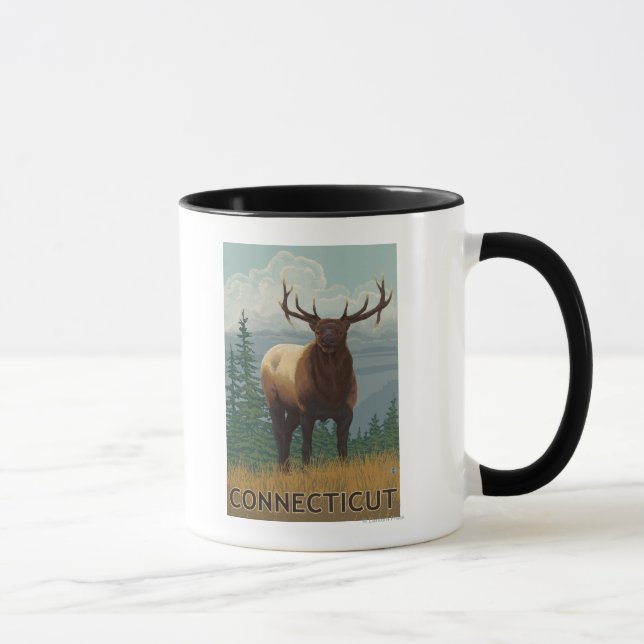 Taza Escena de ConnecticutElk (Derecha)