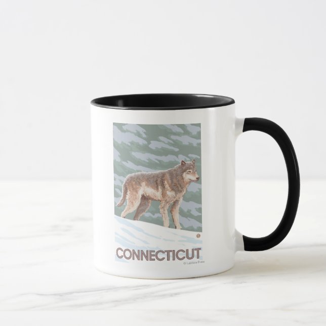 Taza Escena de ConnecticutWolf (Derecha)