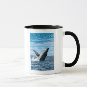 Taza Escena de la ballena de ConnecticutHumpback