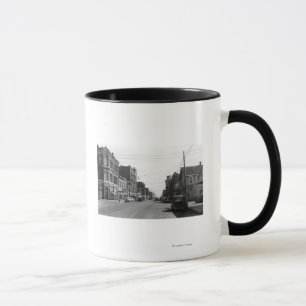 Taza Escena de la calle en el puerto Townsend,