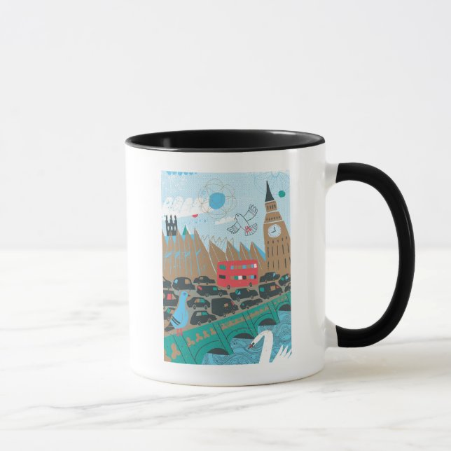 Taza Escena de la ciudad de Reino Unido (Derecha)