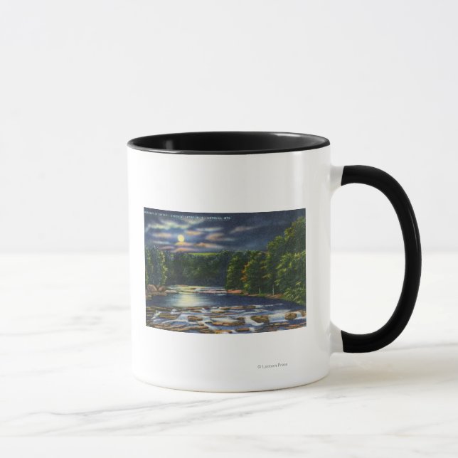 Taza Escena de la luna en Catskill Creek (Derecha)